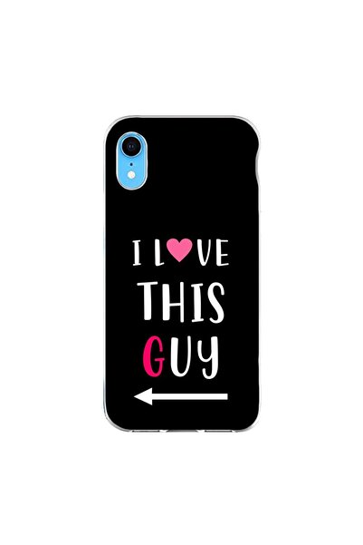 OEM Case compatible with Apple iPhone XR Silicone Gel Tpu Pattern Couples I l...