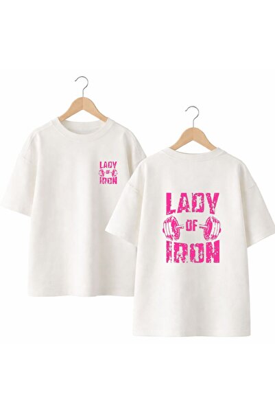 playwear Lady Of Iron Μπλουζάκι με στάμπα στην πλάτη και στο μπροστινό μέρος ...