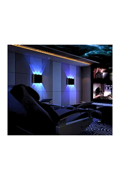 LightPlanet LED Wall Light Exterior Black Blue Light