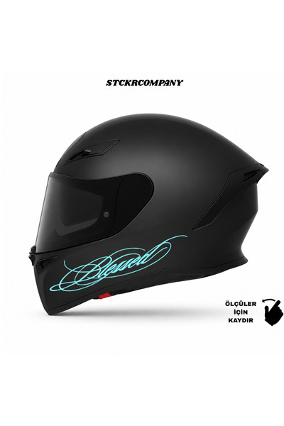 STCKRCO Blessed Yazı Sticker | Blessed Kask Stickerı | Kask & Grenaj Uyumlu P...