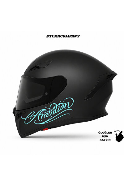 STCKRCO Ambition Text Sticker |   Ambition Helmet Sticker |   Helmet & Fairin...