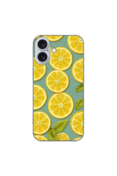 OEM Husa compatibila cu Apple iPhone 16 Silicon Gel Tpu Model Summer Lemon Sl...
