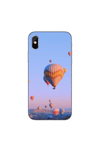 OEM Case compatible with Apple iPhone XS Silicone Gel Tpu Balloon Pattern