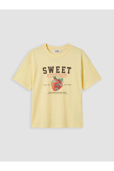 LC Waikiki Tricou de fete cu guler rotund și imprimeu