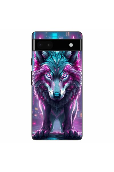 OEM Husa compatibila cu Google Pixel 6A Silicon Gel Tpu Model Cyberpunk Wolf