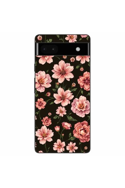 OEM Husa compatibila cu Google Pixel 6A Silicon Gel Tpu Model Pink Spring Flo...