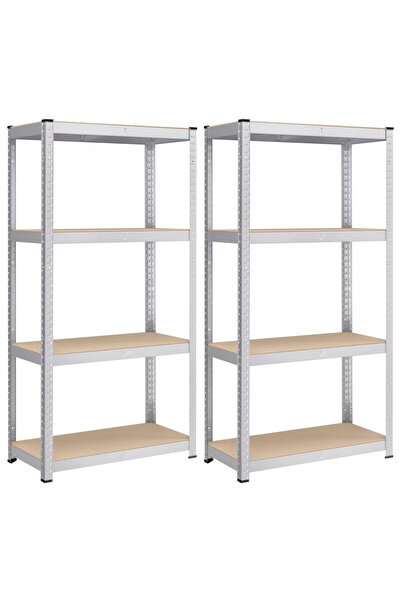SONGMICS Raft metalic de depozitare cu 4 rafturi din MDF, 80x40x160 cm, gri