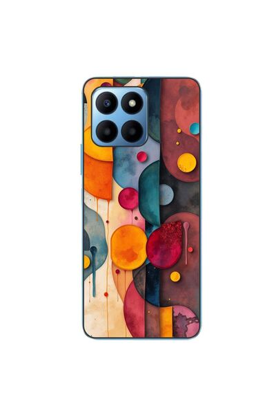 OEM Husa compatibila cu Honor X8 5G Silicon Gel Tpu Model Abstract Shapes and...