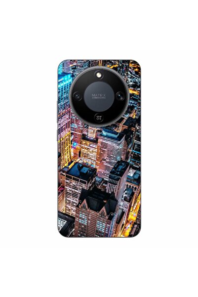 OEM Husa compatibila cu Honor Magic8 Lite Silicon Gel Tpu Model Night City