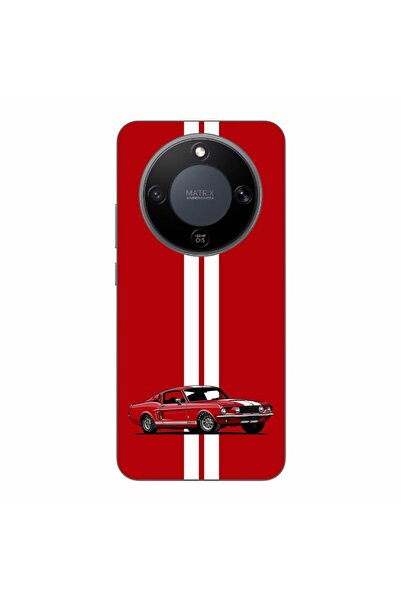 OEM Husa compatibila cu Honor Magic8 Lite Silicon Gel Tpu Model Red Mustang