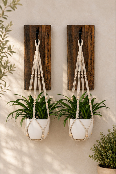 Divine Design Rustic Wooden Wall Hooks | Handmade Farmhouse Coat & Key Holder...