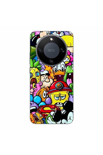 OEM Husa compatibila cu Honor Magic8 Lite Silicon Gel Tpu Model Pop Art Cartoons