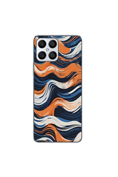 OEM Husa compatibila cu Honor X8 4G Silicon Gel Tpu Model Abstract Crazy Oran...