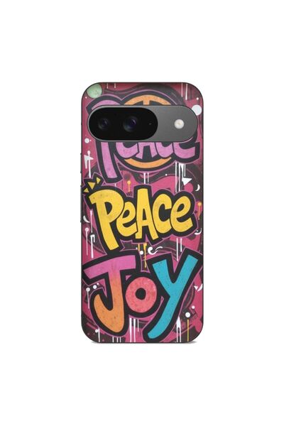 OEM Husa compatibila cu Google Pixel 9 Silicon Gel Tpu Model Peace and Joy Gr...