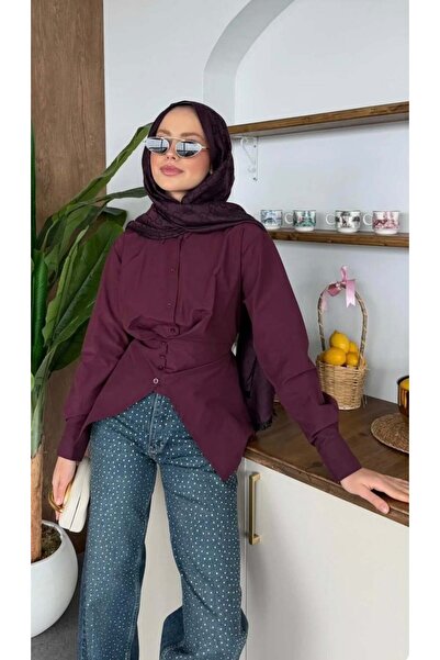 MODA POPLİN DÜĞMELİ GÖMLEK