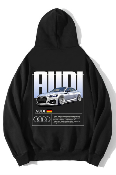 BRZ COLLECTION Hanorac Unisex Oversize RS5 AUDI RS5 Negru