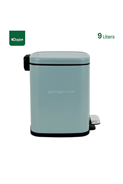 EKO Stainless Steel Color coated Slow Cloasing Bin 9L Blue