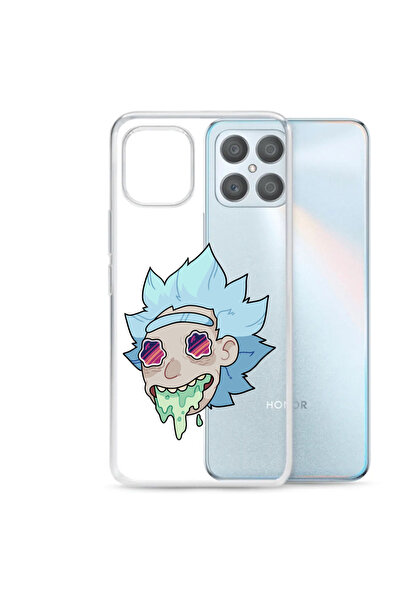 OEM Husa compatibila cu Honor X8 Silicon Transparenta Model Rick And Morty LSD
