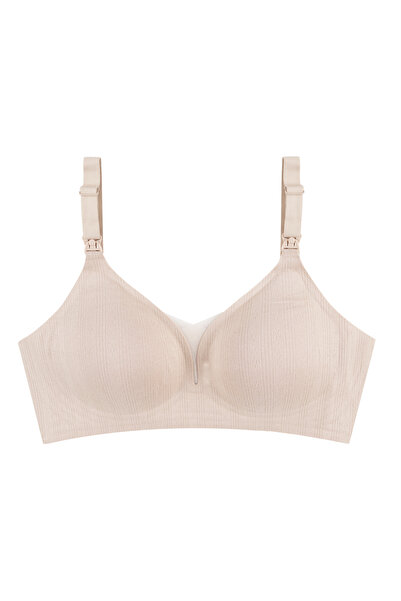 koza iç giyim Women's Cotton Ribbed Tulle Detailed Nursing Bra