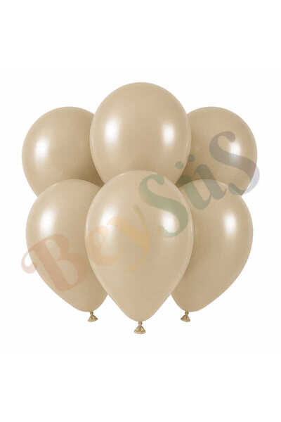 BeySüS Sea Sand Color Latex Retro Balloon (30 cm) - 6 Pieces
