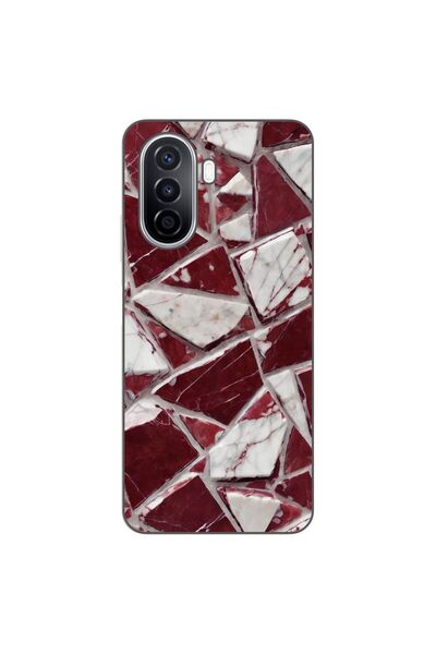 OEM Калъф, съвместим с Huawei Nova Y70, силиконов гел TPU, с шарка на счупено...