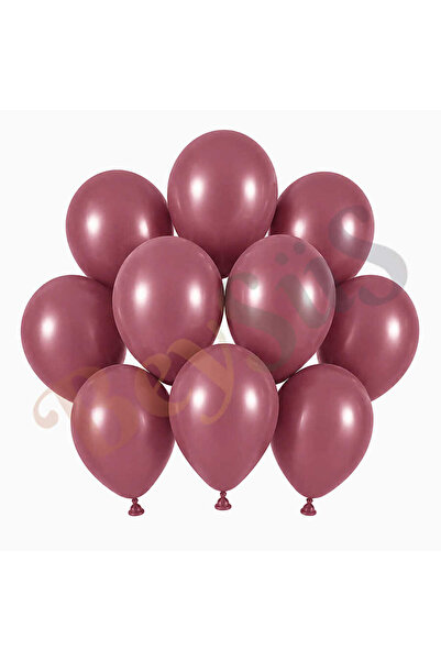 BeySüS Rosewood Color Latex Retro Balloons (13 cm) - 10 Pieces