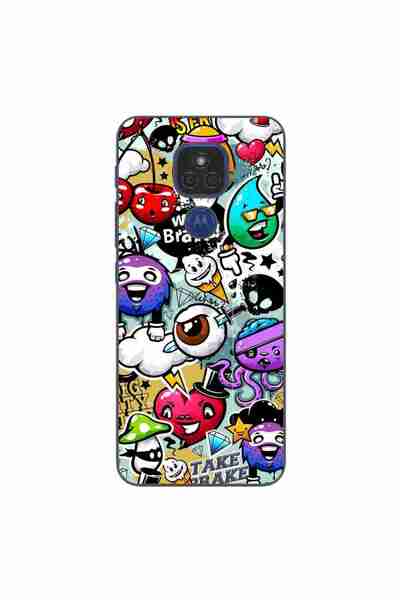 OEM Husa compatibila cu Motorola Moto E7 Plus Silicon Gel Tpu Model Pop Art G...