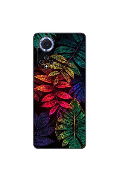 OEM Husa compatibila cu Huawei Nova 9 Silicon Gel Tpu Model Minmal Neon Leave...