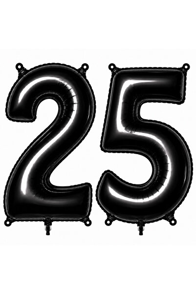 BeySüS 25 Foil Balloons Black Color (76 cm)