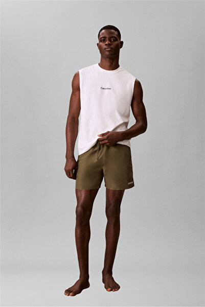 Calvin Klein Erkek Marka Logolu Günlük Kullanıma Uygun Beyaz T-Shirt
