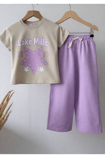 Mireya Kids Girl's Lake Mills Lilac Top and Bottom Set