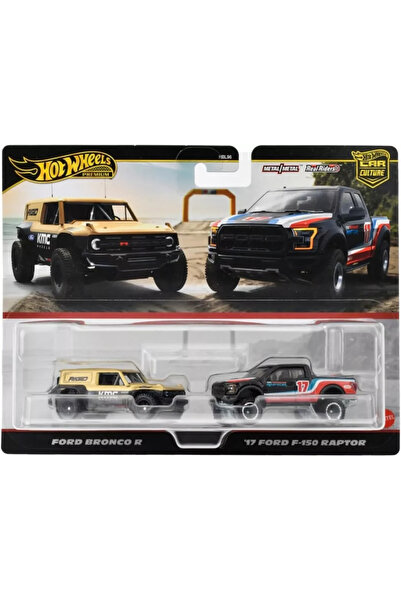 HOT WHEELS Mașină model la scară 1:64, pachet de 2: Ford F-150 Raptor 2017 &a...