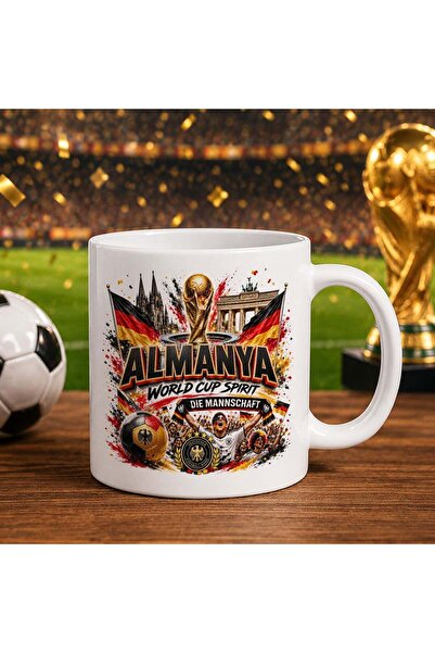 Bk Gift كأس أبيض بتصميم كأس العالم لكرة القدم بتصميم مشجعي ألمانيا
