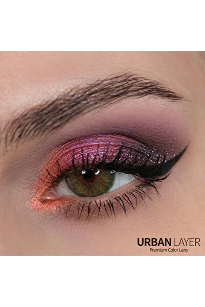 Urban Layer Зелени цветни контактни лещи Breeze Green, пълен комплект с разтв...