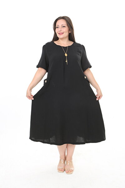 XL Modam Women's Plus Size Muslin Fabric Plus Size Dress