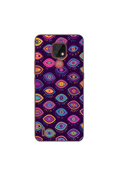 OEM Husa compatibila cu Motorola Moto E7 Silicon Gel Tpu Model Tribal Eyes