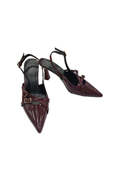 Acarbey Lacquer Leather Heeled Sitellettes
