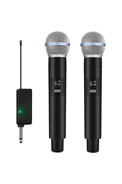AyrStore Kablosuz Şarkı Mikrofonu 6.35mm Amfi Hoparlör İçin 600 Hz ila 800 KHz