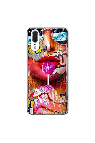 OEM Case compatible with Huawei P20 Silicone Gel Tpu Model Pop Art Lolipop