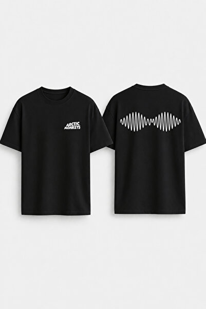 cesita تي شيرت أسود كبير الحجم مطبوع عليه Arctic Monkeys