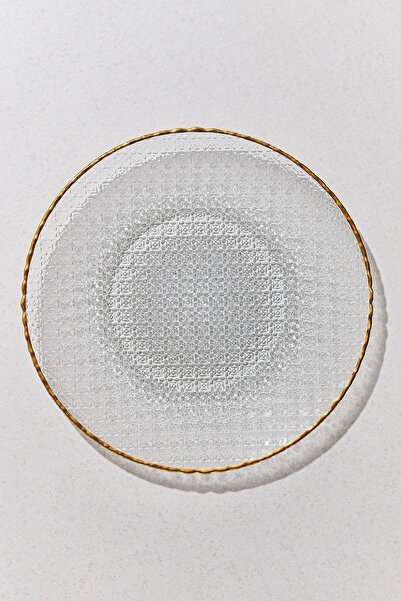 Paşabahçe Frosted Glass Supla Gold 34 cm Single