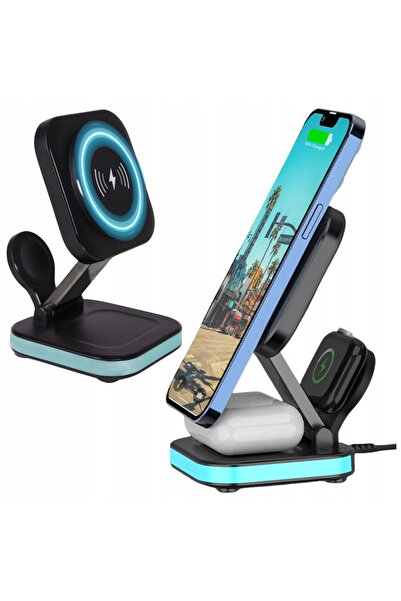 Mardil Wireless Charging Stand 4-in-1 MagSafe Foldable Black, iPhone Apple Wa...