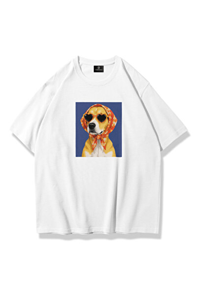 Trendiz Ουνισέξ Μπλουζάκι Madame Woof Λευκό