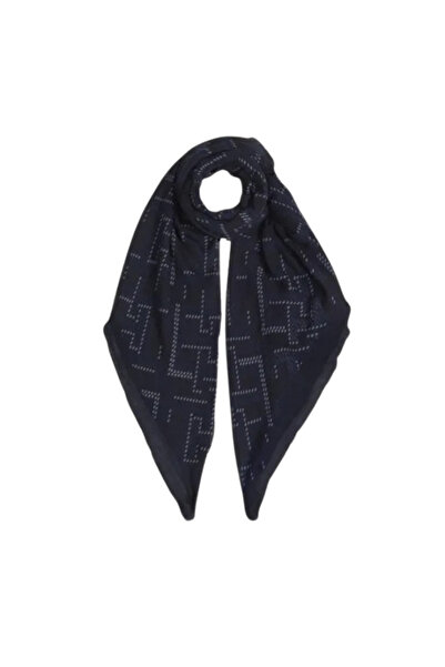 Tommy Hilfiger Γυναικείο TH Monogram Φουλάρι Navy Μπλε AW0AW16648-DW6