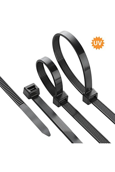 Braytron PLASTIC CLAMP 2.5x200mm BLACK 100pcs/PACK PA66-UV