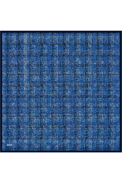 Aker Blue 90X90 Silk Twill Scarf
