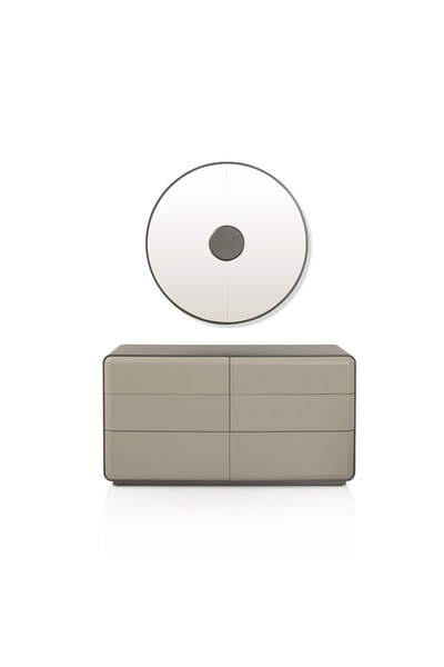 Midas Furniture WOODEN DRESSER AND MIRROR 140X46X74 CM GREY