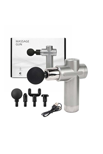 OEM Electric Massage Gun 15x12cm, with Interchangeable Accessories and USB Ch...