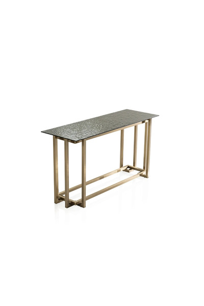 Midas Furniture كونسول معدني 145×48×76 سم ذهبي