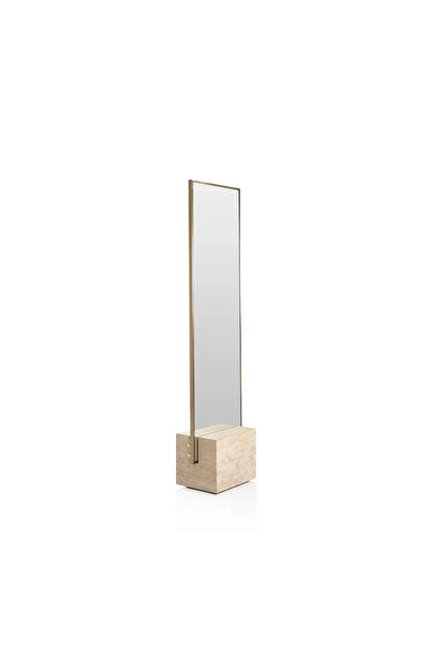 Midas Furniture METAL AND MIRROR FLOOR MIRROR 48X30X155 CM BEIGE